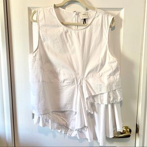 Anthropologie HD in Paris ruffle sleeveless blouse